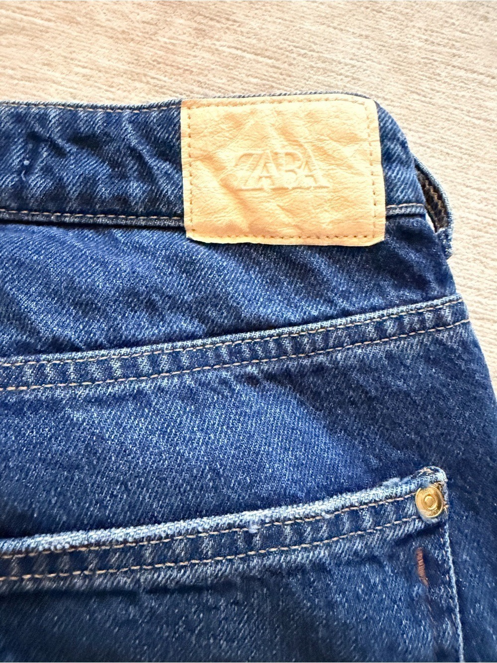 Zara Women Dark Wash Straight Leg Jeans Size 6 - Picture 4 of 5
